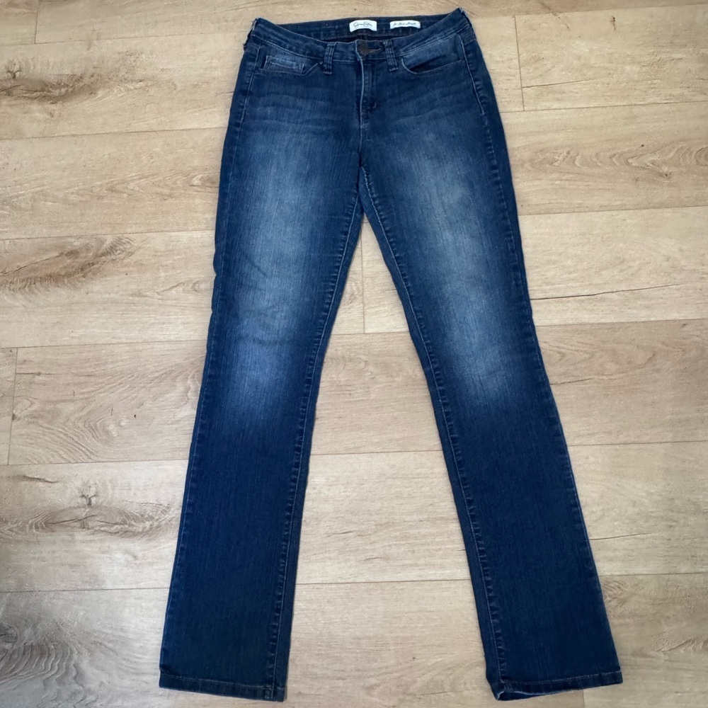 Jessica Simpson Straight dark wash jeans.